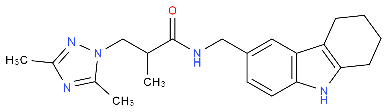 3-(3,5-dimethyl-1H-1,2,4-triazol-1-yl)-2-methyl-N-(2,3,4,9-tetrahydro-1H-carbazol-6-ylmethyl)propanamide_Molecular_structure_CAS_)