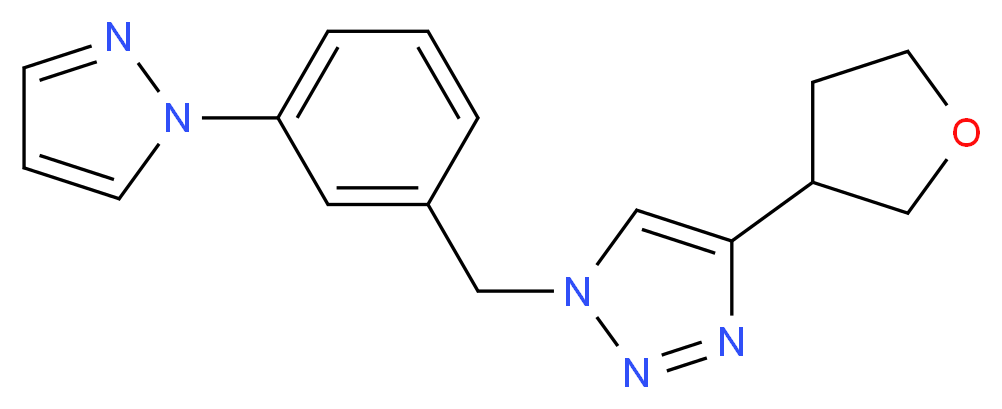 1-[3-(1H-pyrazol-1-yl)benzyl]-4-(tetrahydrofuran-3-yl)-1H-1,2,3-triazole_Molecular_structure_CAS_)