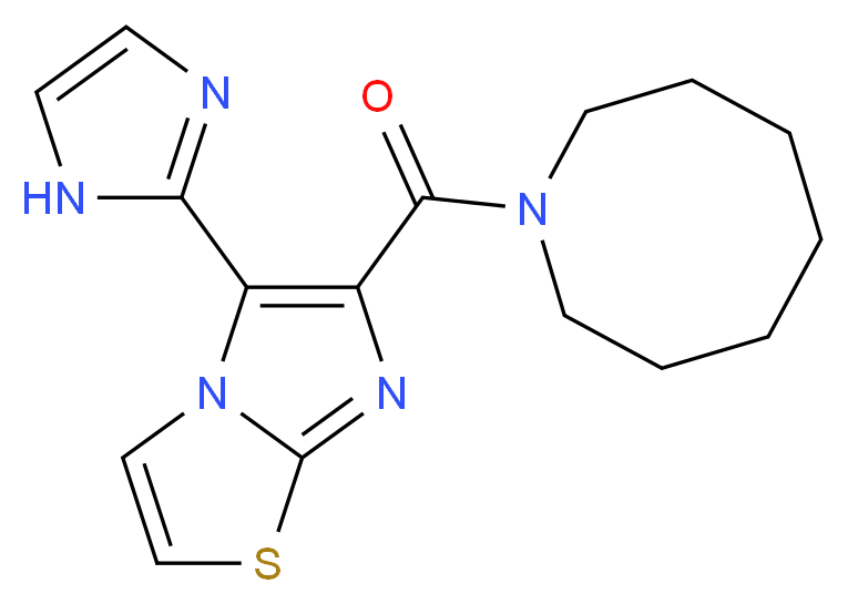 6-(azocan-1-ylcarbonyl)-5-(1H-imidazol-2-yl)imidazo[2,1-b][1,3]thiazole_Molecular_structure_CAS_)