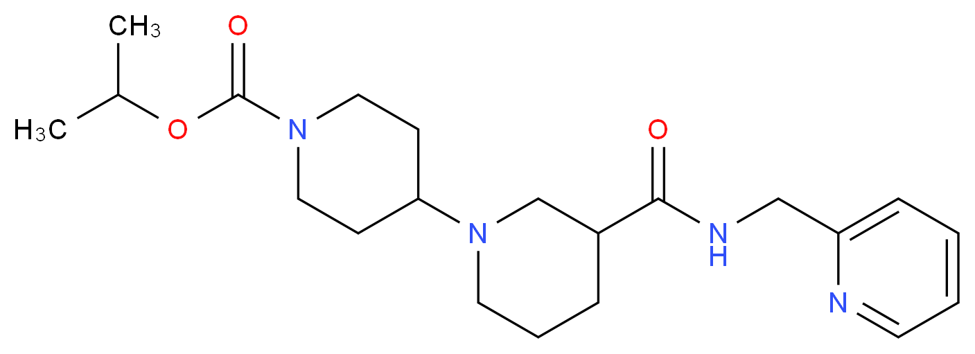 isopropyl 3-{[(pyridin-2-ylmethyl)amino]carbonyl}-1,4'-bipiperidine-1'-carboxylate_Molecular_structure_CAS_)