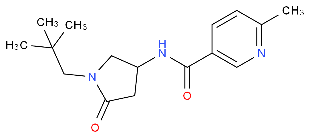 N-[1-(2,2-dimethylpropyl)-5-oxo-3-pyrrolidinyl]-6-methylnicotinamide_Molecular_structure_CAS_)