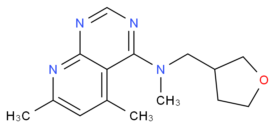 N,5,7-trimethyl-N-(tetrahydrofuran-3-ylmethyl)pyrido[2,3-d]pyrimidin-4-amine_Molecular_structure_CAS_)