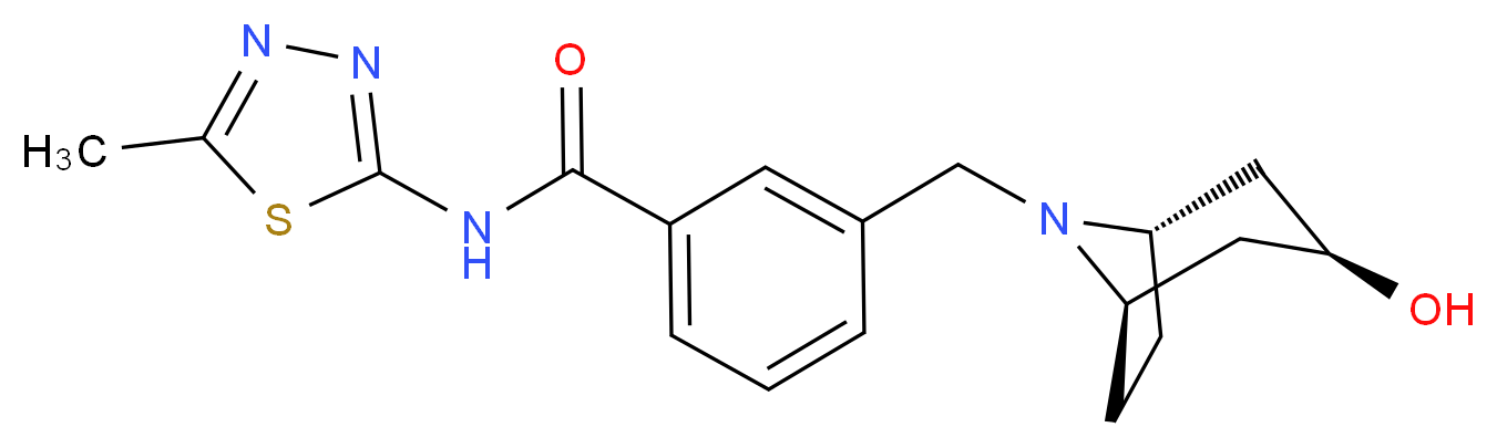 3-{[(3-endo)-3-hydroxy-8-azabicyclo[3.2.1]oct-8-yl]methyl}-N-(5-methyl-1,3,4-thiadiazol-2-yl)benzamide_Molecular_structure_CAS_)