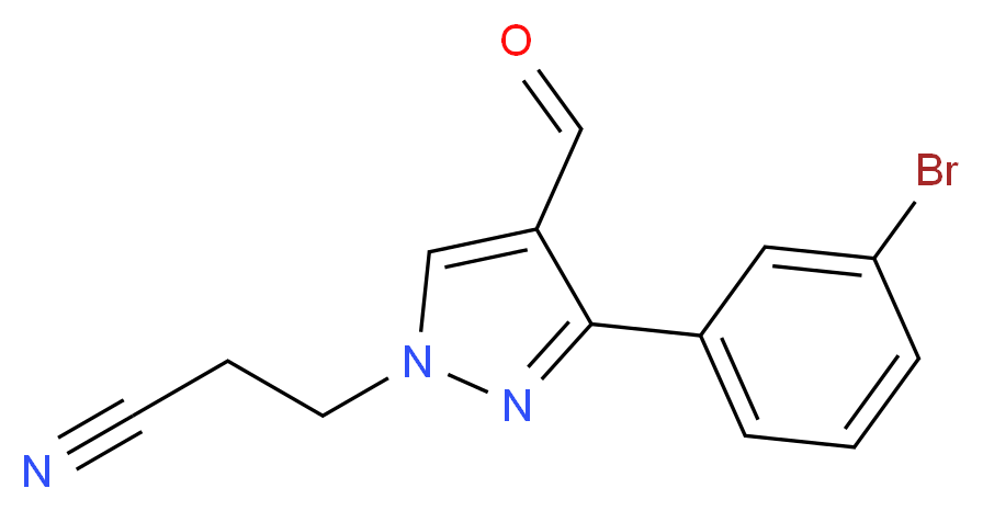 3-[3-(3-bromophenyl)-4-formyl-1H-pyrazol-1-yl]propanenitrile_Molecular_structure_CAS_)