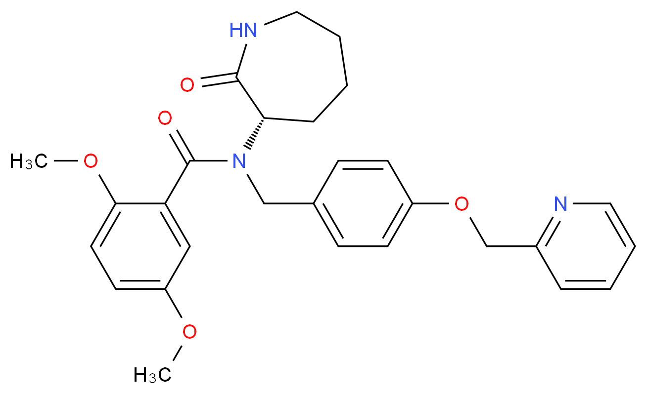 2,5-dimethoxy-N-[(3S)-2-oxo-3-azepanyl]-N-[4-(2-pyridinylmethoxy)benzyl]benzamide_Molecular_structure_CAS_)