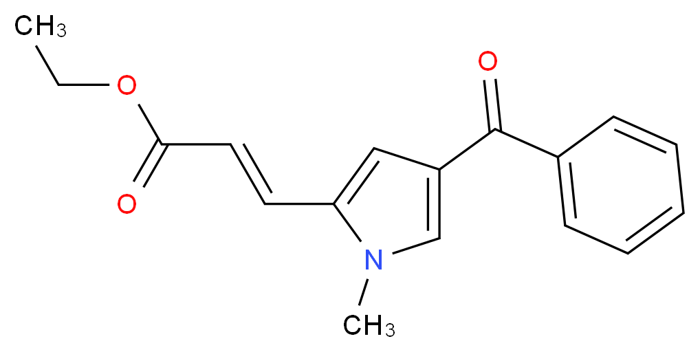 Ethyl 3-(4-benzoyl-1-methyl-1H-pyrrol-2-yl)-acrylate_Molecular_structure_CAS_128843-39-0)