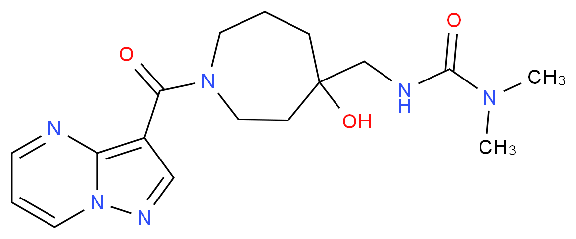 N'-{[4-hydroxy-1-(pyrazolo[1,5-a]pyrimidin-3-ylcarbonyl)-4-azepanyl]methyl}-N,N-dimethylurea_Molecular_structure_CAS_)