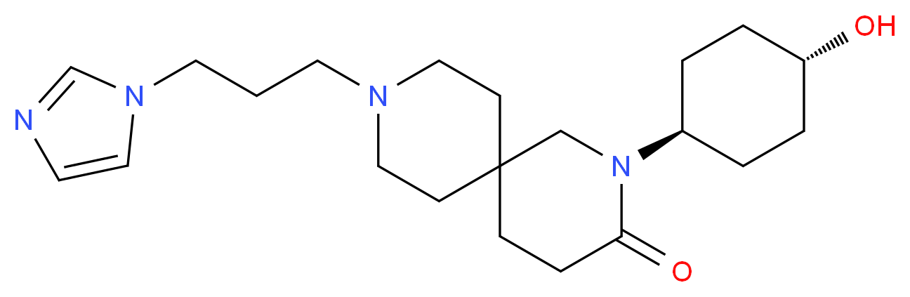 2-(trans-4-hydroxycyclohexyl)-9-[3-(1H-imidazol-1-yl)propyl]-2,9-diazaspiro[5.5]undecan-3-one_Molecular_structure_CAS_)