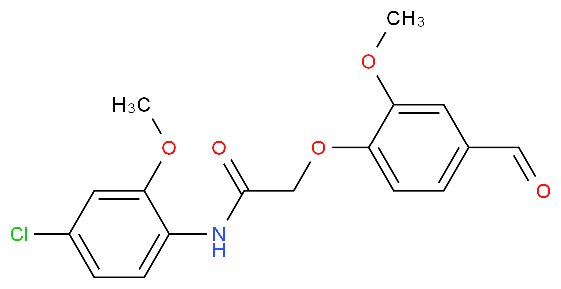 N-(4-Chloro-2-methoxy-phenyl)-2-(4-formyl-2-methoxy-phenoxy)-acetamide_Molecular_structure_CAS_)