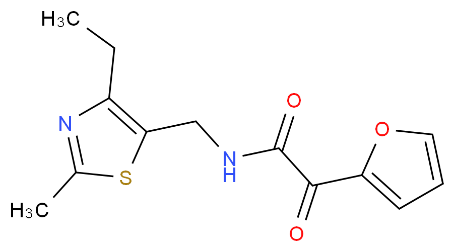 N-[(4-ethyl-2-methyl-1,3-thiazol-5-yl)methyl]-2-(2-furyl)-2-oxoacetamide_Molecular_structure_CAS_)