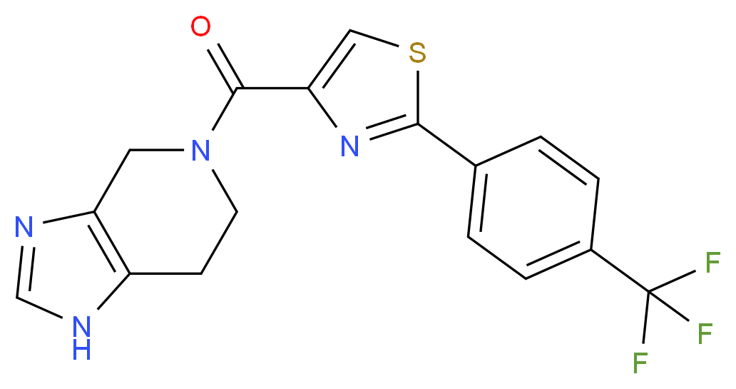 5-({2-[4-(trifluoromethyl)phenyl]-1,3-thiazol-4-yl}carbonyl)-4,5,6,7-tetrahydro-1H-imidazo[4,5-c]pyridine_Molecular_structure_CAS_)