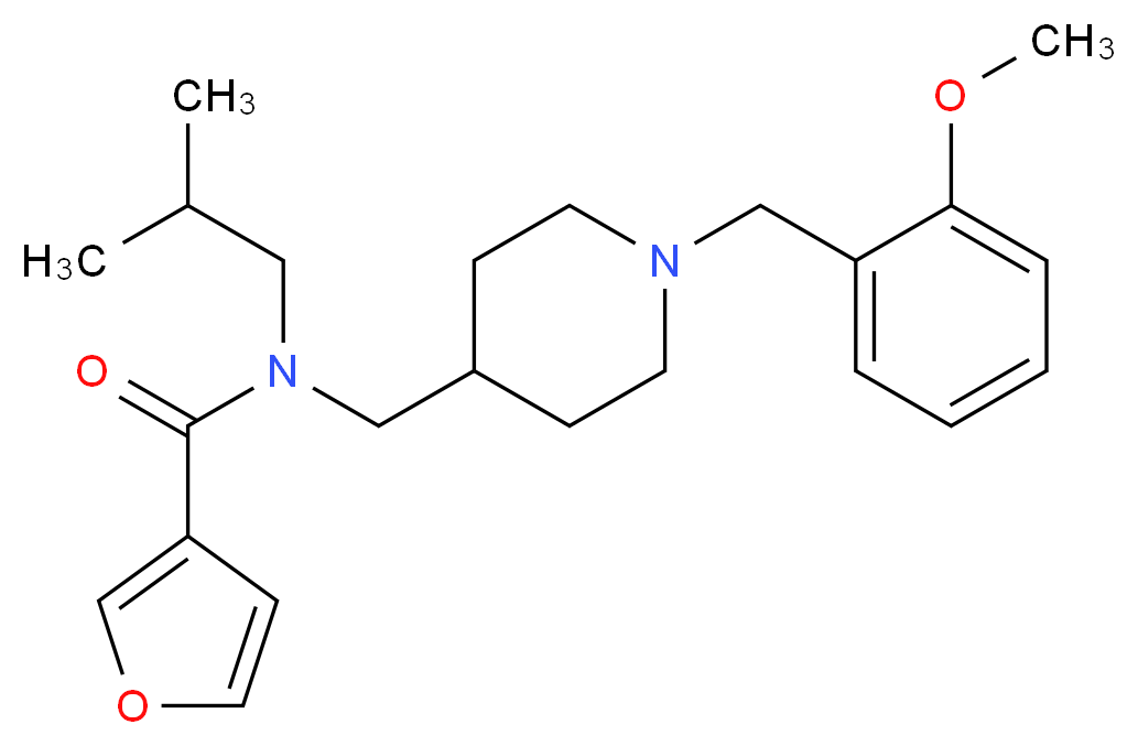 N-isobutyl-N-{[1-(2-methoxybenzyl)-4-piperidinyl]methyl}-3-furamide_Molecular_structure_CAS_)