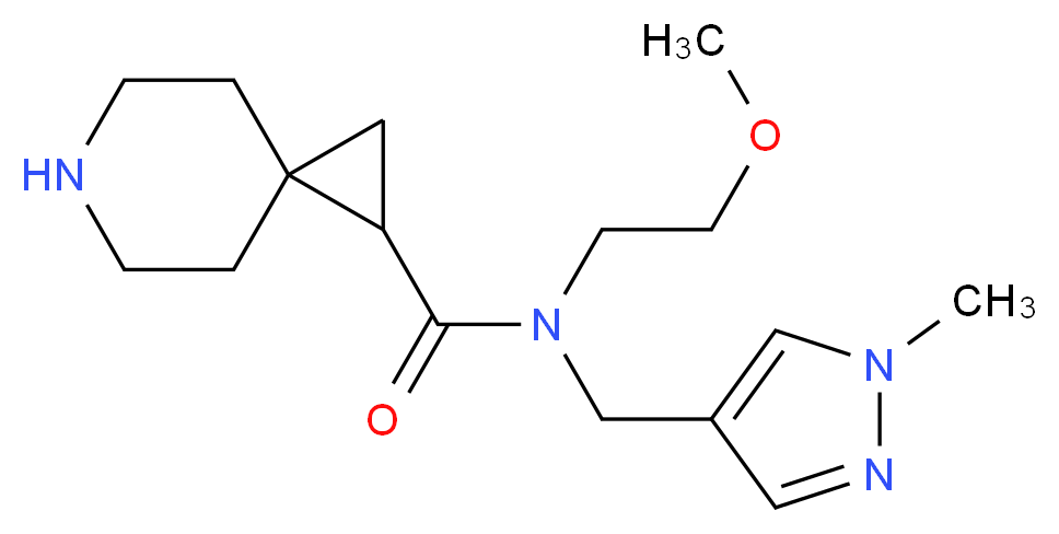 N-(2-methoxyethyl)-N-[(1-methyl-1H-pyrazol-4-yl)methyl]-6-azaspiro[2.5]octane-1-carboxamide_Molecular_structure_CAS_)