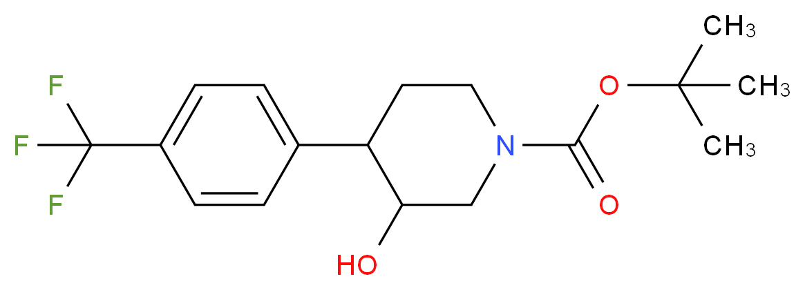 tert-butyl 3-hydroxy-4-[4-(trifluoromethyl)phenyl]piperidine-1-carboxylate_Molecular_structure_CAS_)