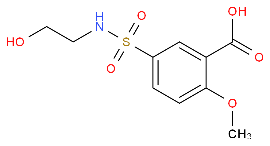 5-{[(2-hydroxyethyl)amino]sulfonyl}-2-methoxybenzoic acid_Molecular_structure_CAS_326907-68-0)