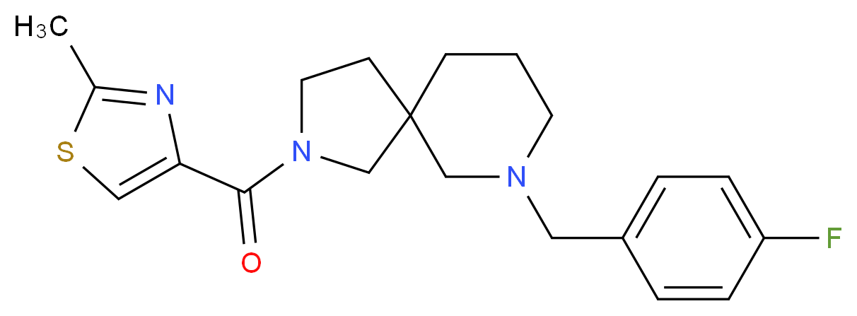 7-(4-fluorobenzyl)-2-[(2-methyl-1,3-thiazol-4-yl)carbonyl]-2,7-diazaspiro[4.5]decane_Molecular_structure_CAS_)