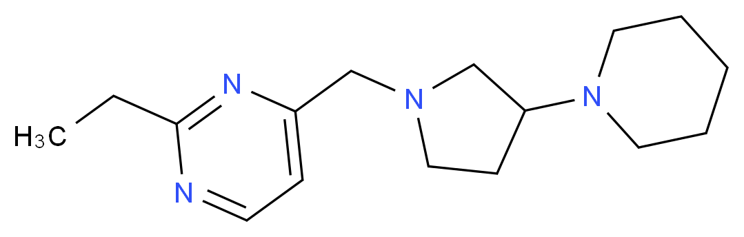 2-ethyl-4-[(3-piperidin-1-ylpyrrolidin-1-yl)methyl]pyrimidine_Molecular_structure_CAS_)