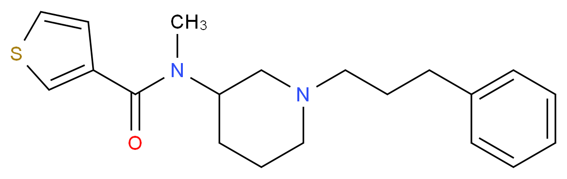 N-methyl-N-[1-(3-phenylpropyl)-3-piperidinyl]-3-thiophenecarboxamide_Molecular_structure_CAS_)
