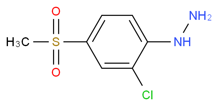 2-Chloro-4-methylsulfonylphenylhydrazine_Molecular_structure_CAS_85634-77-1)