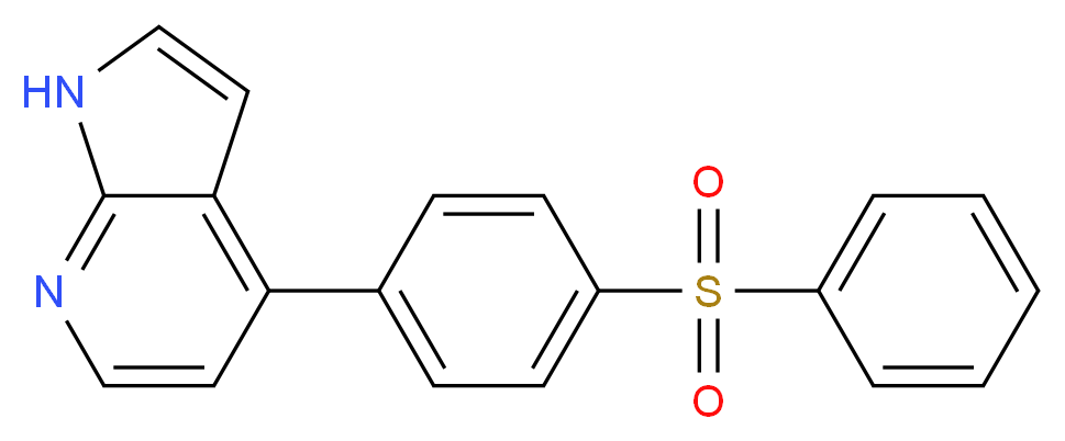 4-[4-(phenylsulfonyl)phenyl]-1H-pyrrolo[2,3-b]pyridine_Molecular_structure_CAS_)