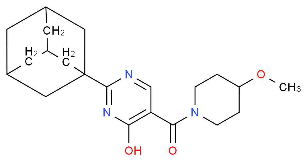 2-(1-adamantyl)-5-[(4-methoxypiperidin-1-yl)carbonyl]pyrimidin-4-ol_Molecular_structure_CAS_)