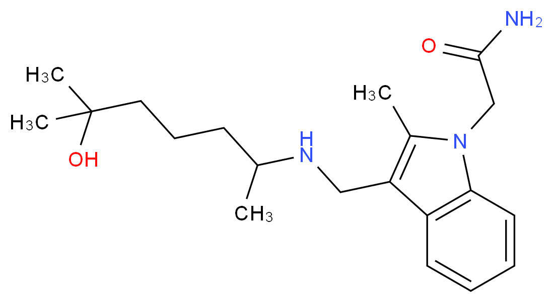 2-(3-{[(5-hydroxy-1,5-dimethylhexyl)amino]methyl}-2-methyl-1H-indol-1-yl)acetamide_Molecular_structure_CAS_)