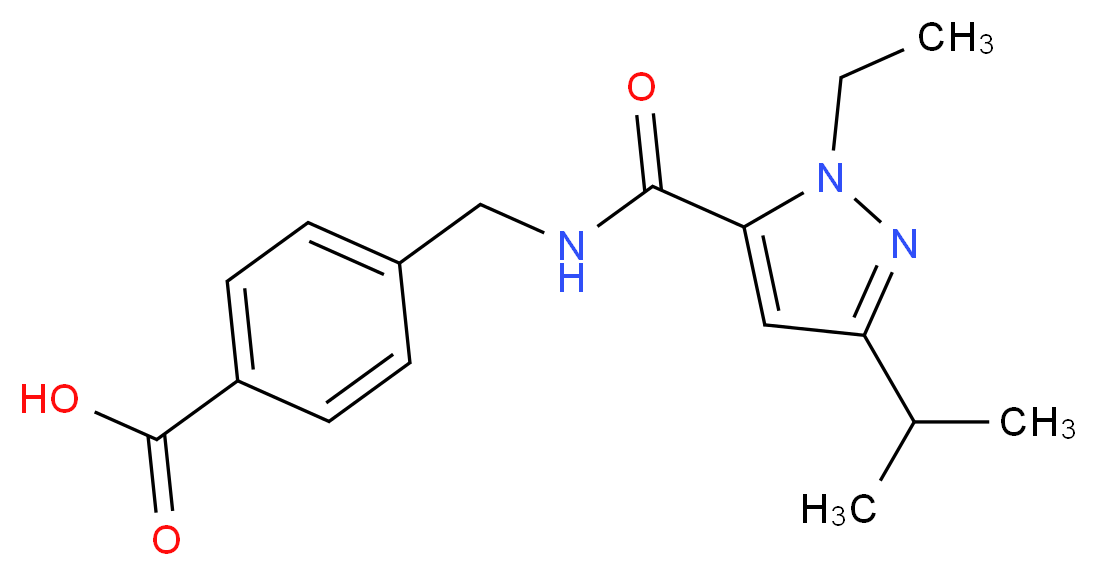 4-({[(1-ethyl-3-isopropyl-1H-pyrazol-5-yl)carbonyl]amino}methyl)benzoic acid_Molecular_structure_CAS_)