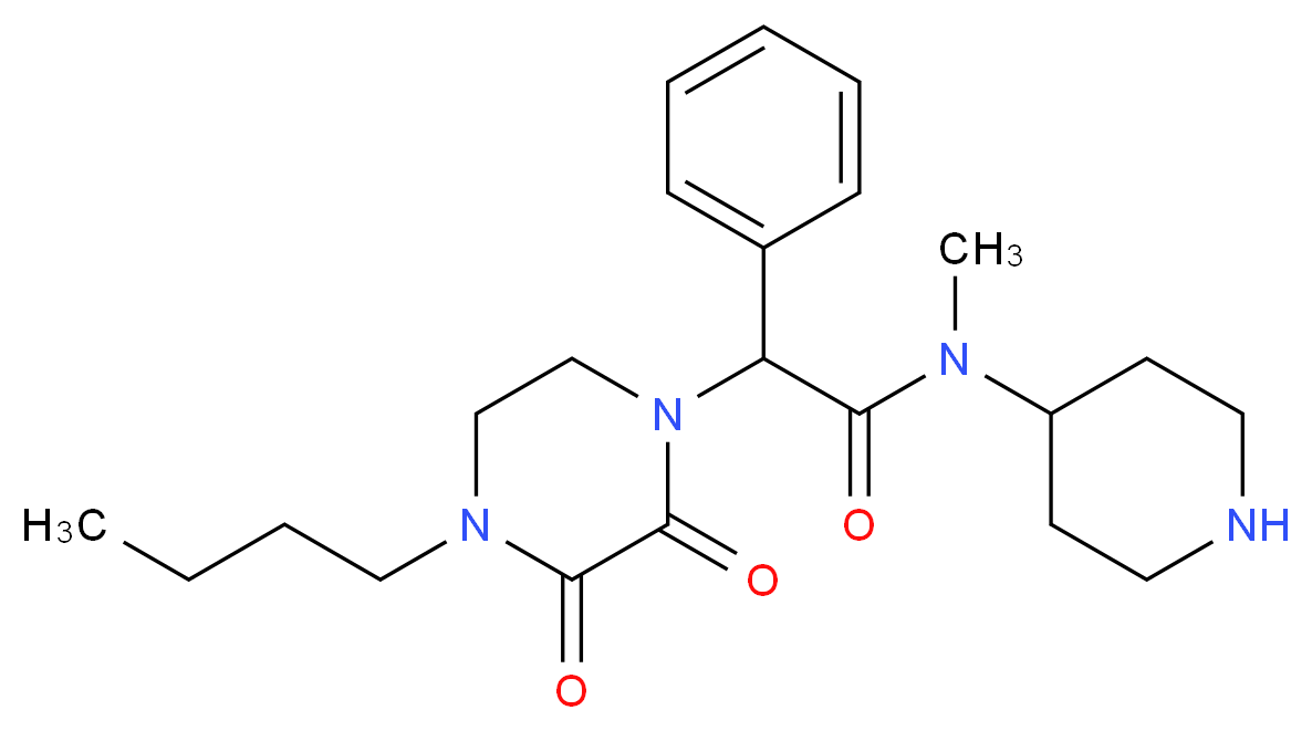 2-(4-butyl-2,3-dioxopiperazin-1-yl)-N-methyl-2-phenyl-N-piperidin-4-ylacetamide_Molecular_structure_CAS_)