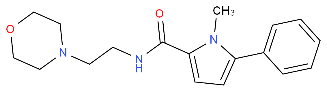 1-methyl-N-(2-morpholin-4-ylethyl)-5-phenyl-1H-pyrrole-2-carboxamide_Molecular_structure_CAS_)