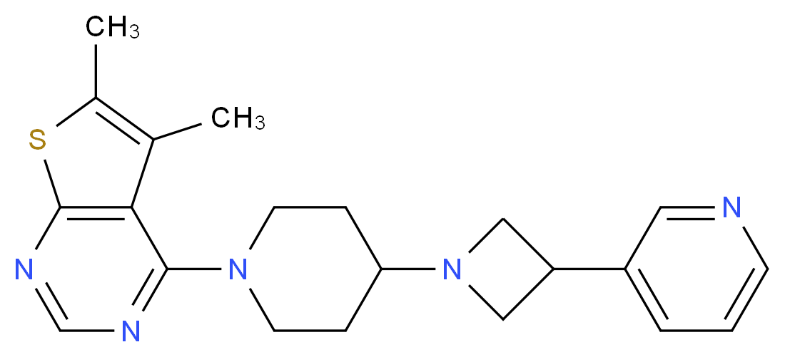 5,6-dimethyl-4-[4-(3-pyridin-3-ylazetidin-1-yl)piperidin-1-yl]thieno[2,3-d]pyrimidine_Molecular_structure_CAS_)