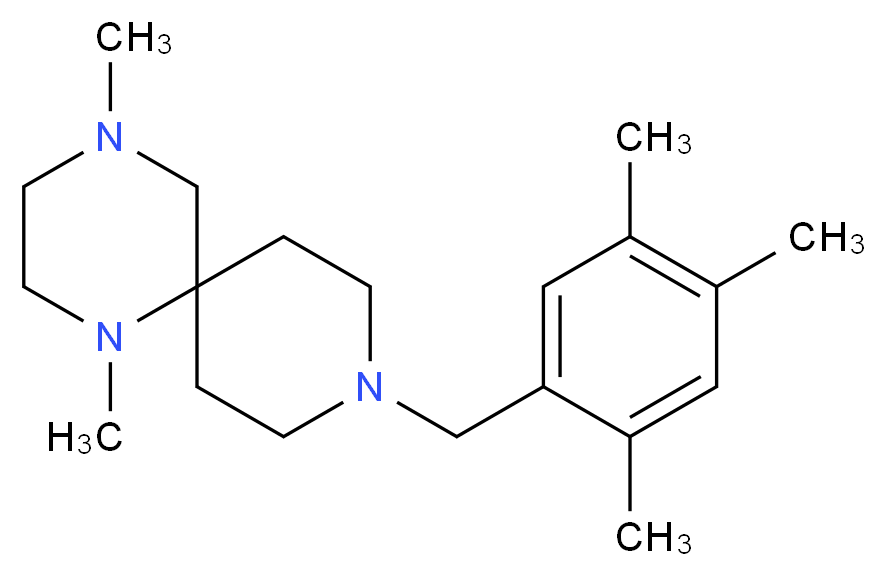 1,4-dimethyl-9-(2,4,5-trimethylbenzyl)-1,4,9-triazaspiro[5.5]undecane_Molecular_structure_CAS_)