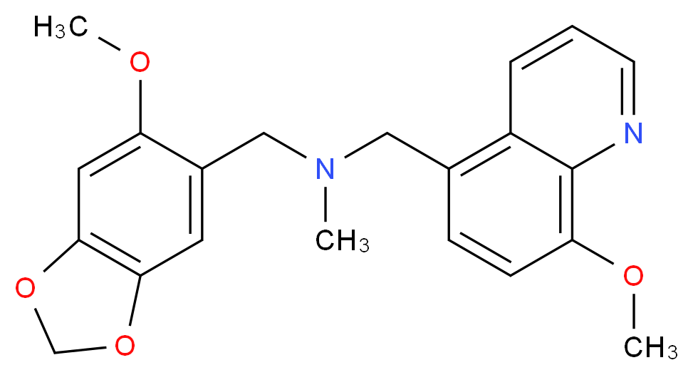 1-(6-methoxy-1,3-benzodioxol-5-yl)-N-[(8-methoxyquinolin-5-yl)methyl]-N-methylmethanamine_Molecular_structure_CAS_)