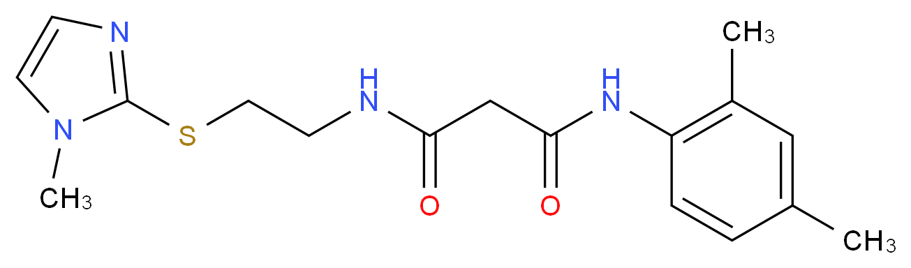 N-(2,4-dimethylphenyl)-N'-{2-[(1-methyl-1H-imidazol-2-yl)thio]ethyl}malonamide_Molecular_structure_CAS_)