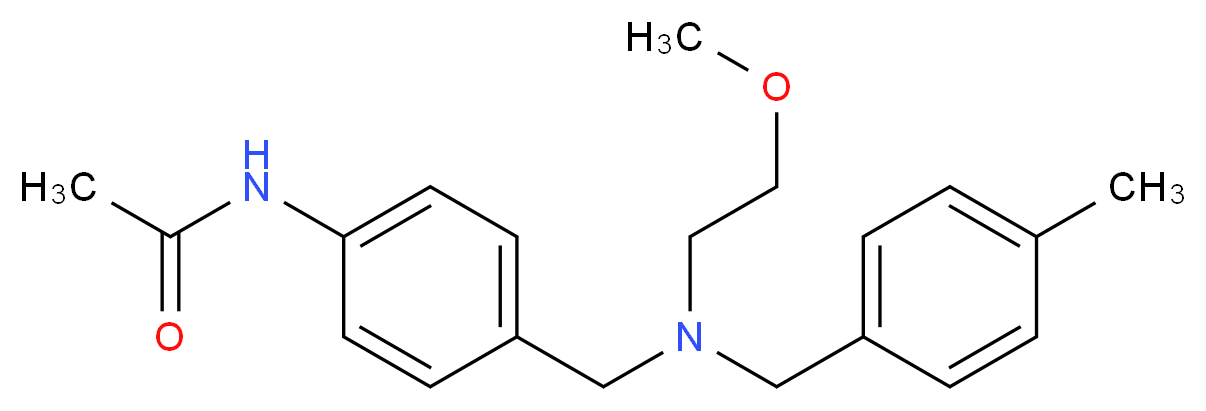 N-(4-{[(2-methoxyethyl)(4-methylbenzyl)amino]methyl}phenyl)acetamide_Molecular_structure_CAS_)
