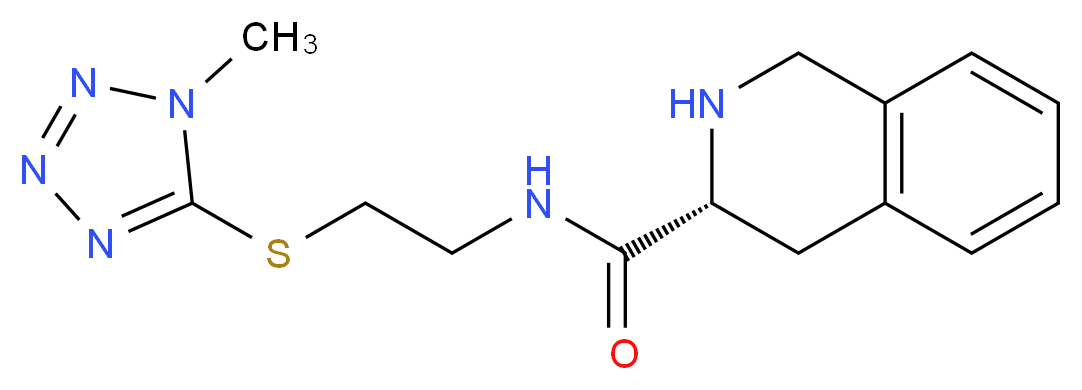(3R)-N-{2-[(1-methyl-1H-tetrazol-5-yl)thio]ethyl}-1,2,3,4-tetrahydroisoquinoline-3-carboxamide_Molecular_structure_CAS_)