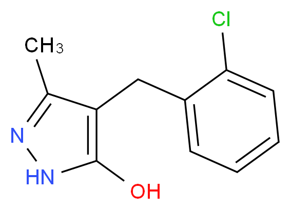 4-(2-Chlorobenzyl)-3-methyl-1H-pyrazol-5-ol_Molecular_structure_CAS_)