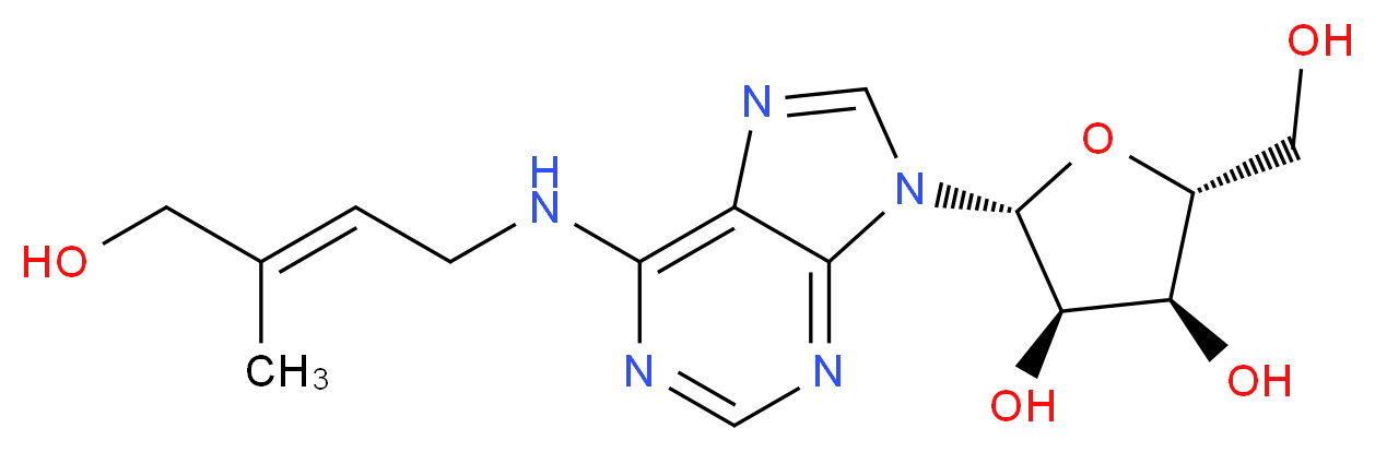 Zeatin riboside mixed Isomers_Molecular_structure_CAS_28542-78-1)