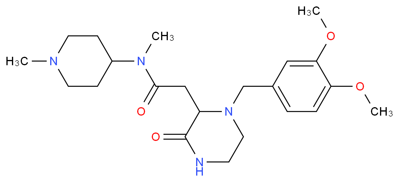 2-[1-(3,4-dimethoxybenzyl)-3-oxo-2-piperazinyl]-N-methyl-N-(1-methyl-4-piperidinyl)acetamide_Molecular_structure_CAS_)