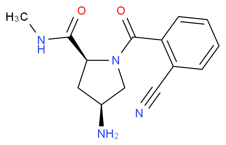 (2S,4S)-4-amino-1-(2-cyanobenzoyl)-N-methylpyrrolidine-2-carboxamide_Molecular_structure_CAS_)