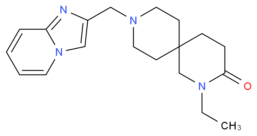 2-ethyl-9-(imidazo[1,2-a]pyridin-2-ylmethyl)-2,9-diazaspiro[5.5]undecan-3-one_Molecular_structure_CAS_)