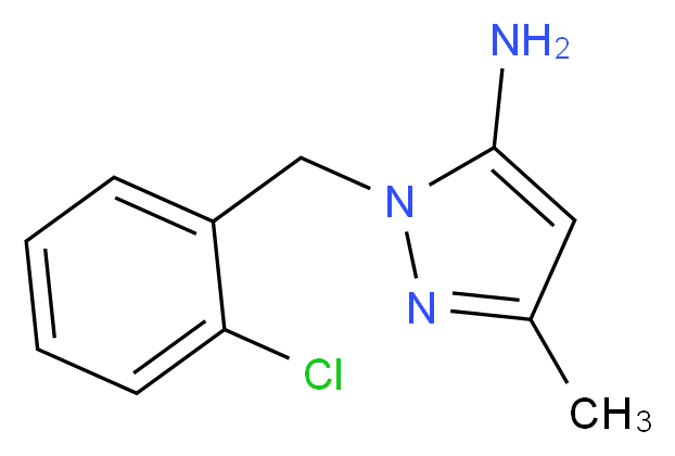 1-(2-Chlorobenzyl)-3-methyl-1H-pyrazol-5-amine_Molecular_structure_CAS_)