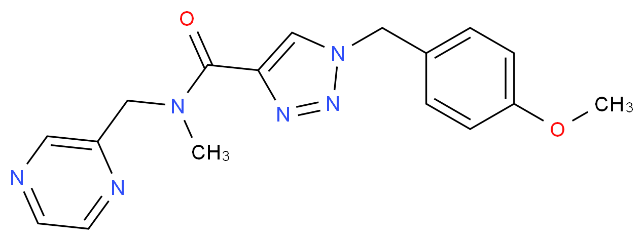 1-(4-methoxybenzyl)-N-methyl-N-(2-pyrazinylmethyl)-1H-1,2,3-triazole-4-carboxamide_Molecular_structure_CAS_)