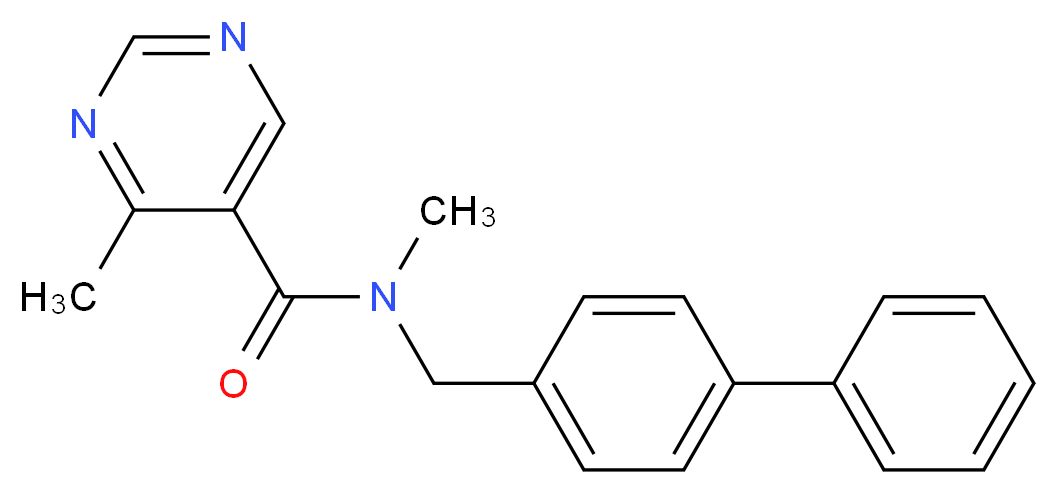 N-(biphenyl-4-ylmethyl)-N,4-dimethylpyrimidine-5-carboxamide_Molecular_structure_CAS_)