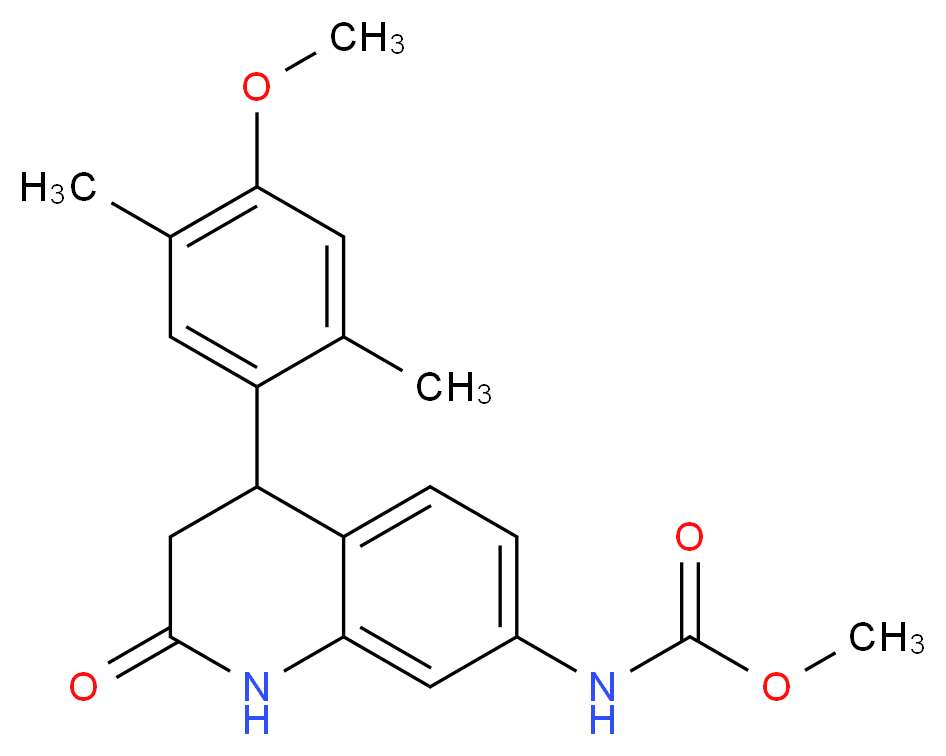 methyl [4-(4-methoxy-2,5-dimethylphenyl)-2-oxo-1,2,3,4-tetrahydroquinolin-7-yl]carbamate_Molecular_structure_CAS_)