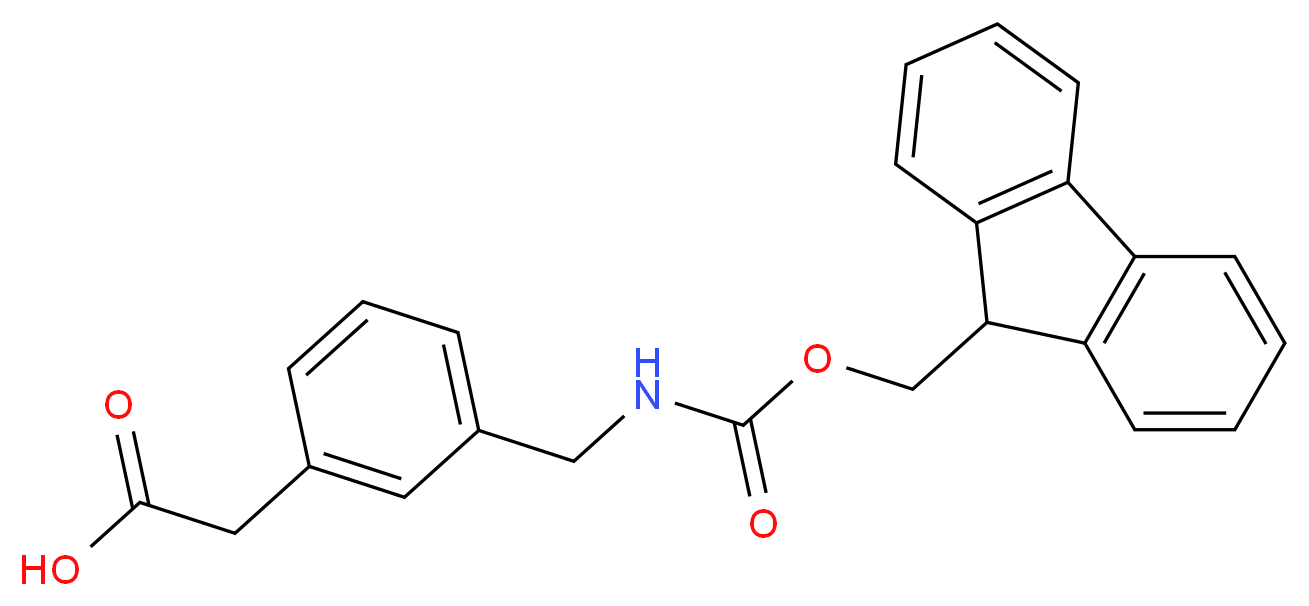 Fmoc-(3-aminomethylphenyl)acetic acid_Molecular_structure_CAS_631915-50-9)