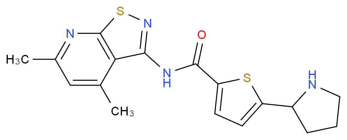 N-(4,6-dimethylisothiazolo[5,4-b]pyridin-3-yl)-5-(2-pyrrolidinyl)-2-thiophenecarboxamide_Molecular_structure_CAS_)