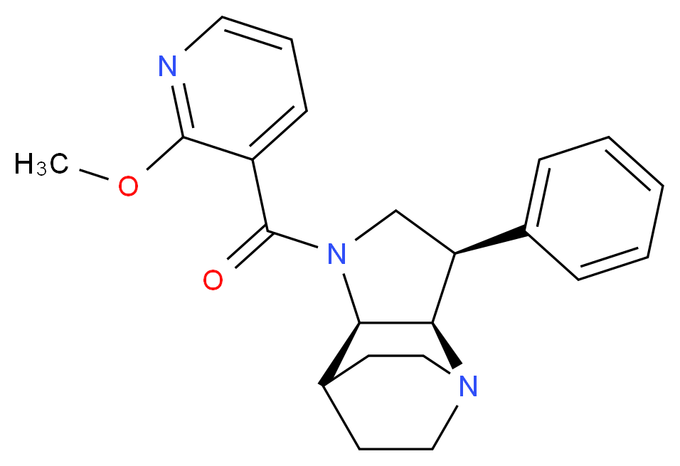 (3R*,3aR*,7aR*)-1-[(2-methoxypyridin-3-yl)carbonyl]-3-phenyloctahydro-4,7-ethanopyrrolo[3,2-b]pyridine_Molecular_structure_CAS_)