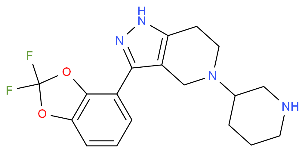 3-(2,2-difluoro-1,3-benzodioxol-4-yl)-5-piperidin-3-yl-4,5,6,7-tetrahydro-1H-pyrazolo[4,3-c]pyridine_Molecular_structure_CAS_)