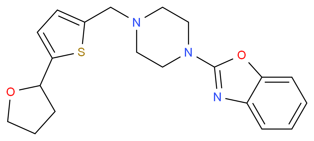 2-(4-{[5-(tetrahydrofuran-2-yl)-2-thienyl]methyl}piperazin-1-yl)-1,3-benzoxazole_Molecular_structure_CAS_)