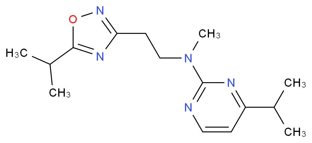 4-isopropyl-N-[2-(5-isopropyl-1,2,4-oxadiazol-3-yl)ethyl]-N-methylpyrimidin-2-amine_Molecular_structure_CAS_)